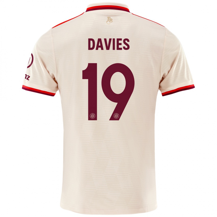 Niño Camiseta Alphonso Davies #19 Lino Equipación Tercera 2024/25 La Camisa Perú