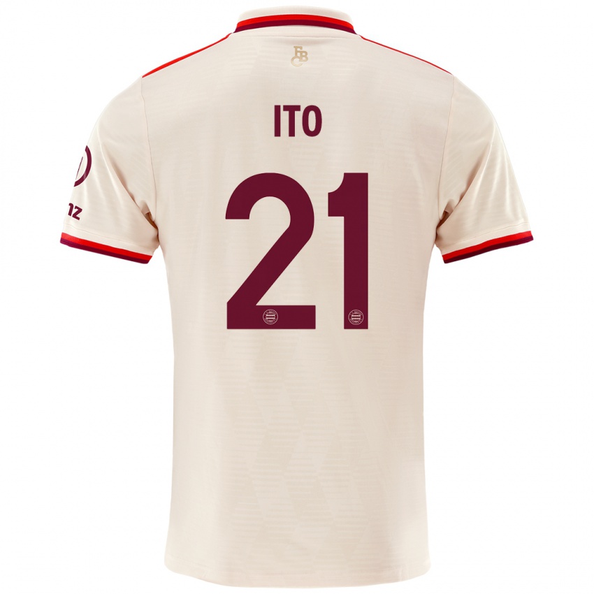 Niño Camiseta Hiroki Ito #21 Lino Equipación Tercera 2024/25 La Camisa Perú