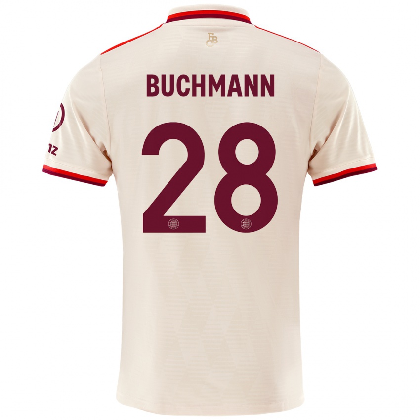 Niño Camiseta Tarek Buchmann #28 Lino Equipación Tercera 2024/25 La Camisa Perú