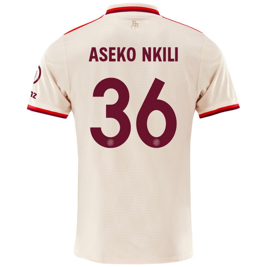 Niño Camiseta Noel Aseko Nkili #36 Lino Equipación Tercera 2024/25 La Camisa Perú