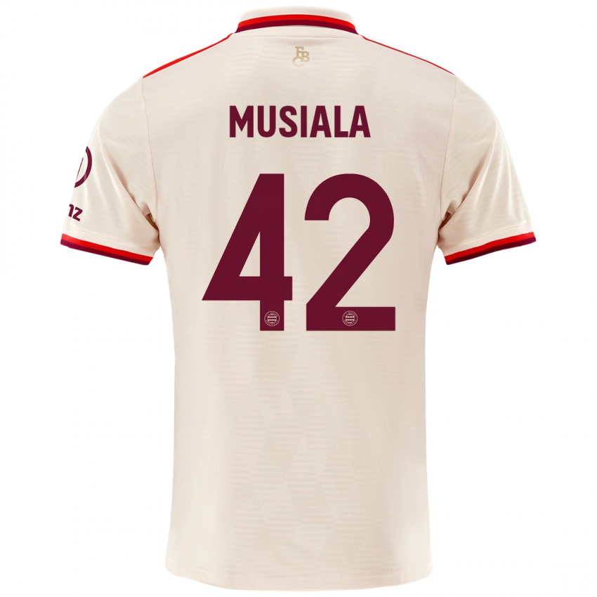 Niño Camiseta Jamal Musiala #42 Lino Equipación Tercera 2024/25 La Camisa Perú