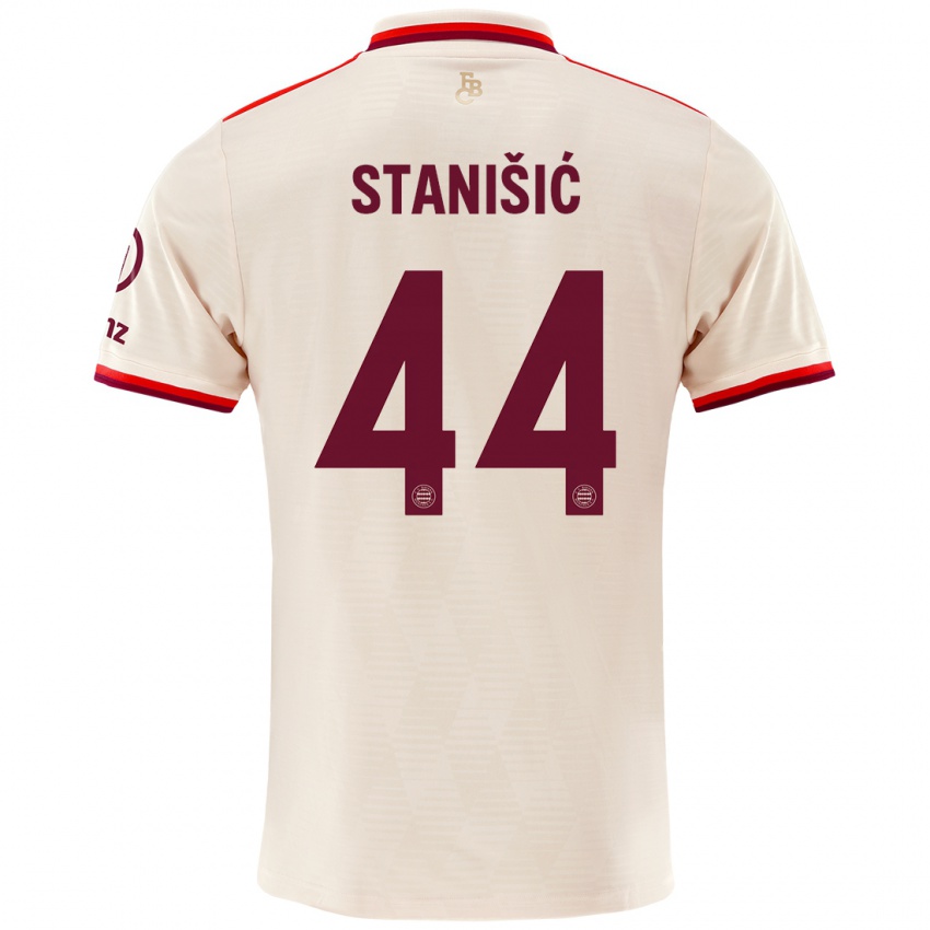 Niño Camiseta Josip Stanisic #44 Lino Equipación Tercera 2024/25 La Camisa Perú