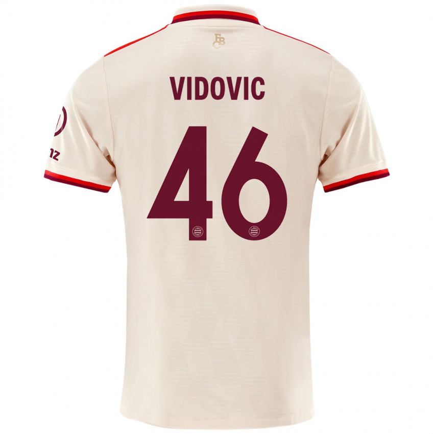 Niño Camiseta Gabriel Vidovic #46 Lino Equipación Tercera 2024/25 La Camisa Perú