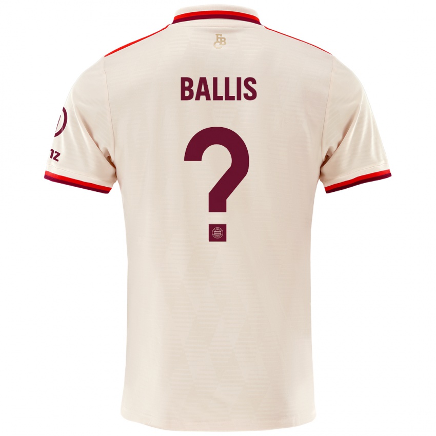 Niño Camiseta Benjamin Ballis #0 Lino Equipación Tercera 2024/25 La Camisa Perú