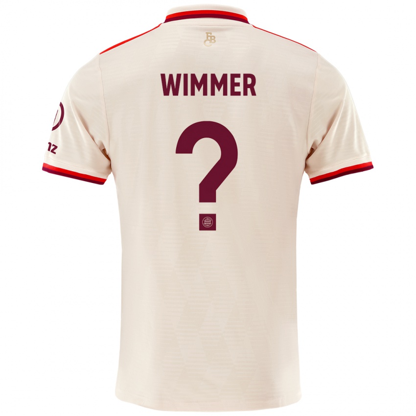 Niño Camiseta Benedikt Wimmer #0 Lino Equipación Tercera 2024/25 La Camisa Perú