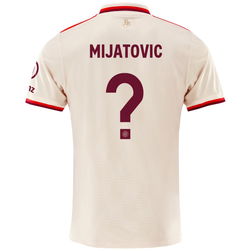 Niño Camiseta Roko Mijatovic #0 Lino Equipación Tercera 2024/25 La Camisa Perú