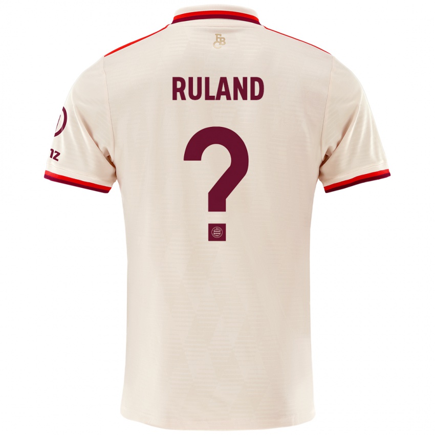 Niño Camiseta Leonard Ruland #0 Lino Equipación Tercera 2024/25 La Camisa Perú