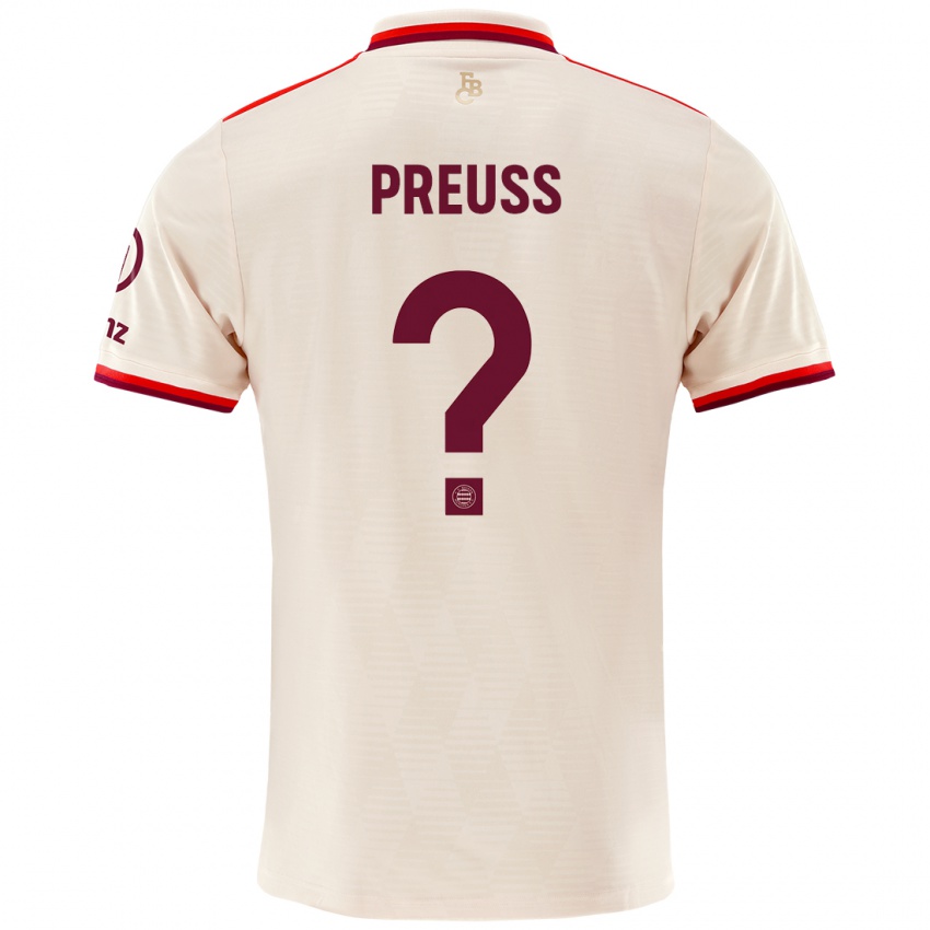 Niño Camiseta Jona Preuß #0 Lino Equipación Tercera 2024/25 La Camisa Perú