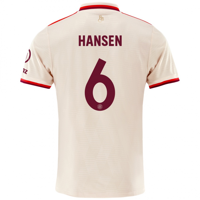 Niño Camiseta Tuva Hansen #6 Lino Equipación Tercera 2024/25 La Camisa Perú