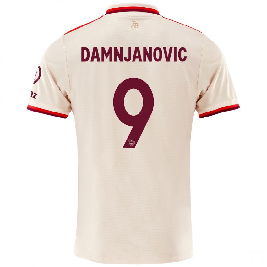 Niño Camiseta Jovana Damnjanovic #9 Lino Equipación Tercera 2024/25 La Camisa Perú