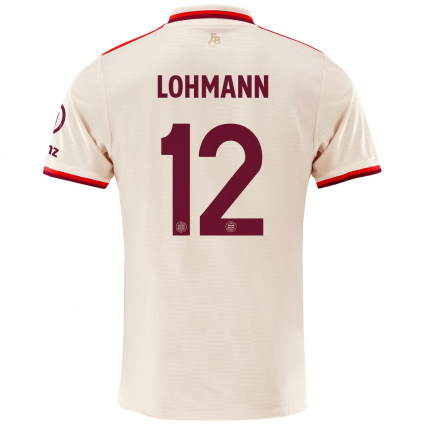 Niño Camiseta Sydney Lohmann #12 Lino Equipación Tercera 2024/25 La Camisa Perú