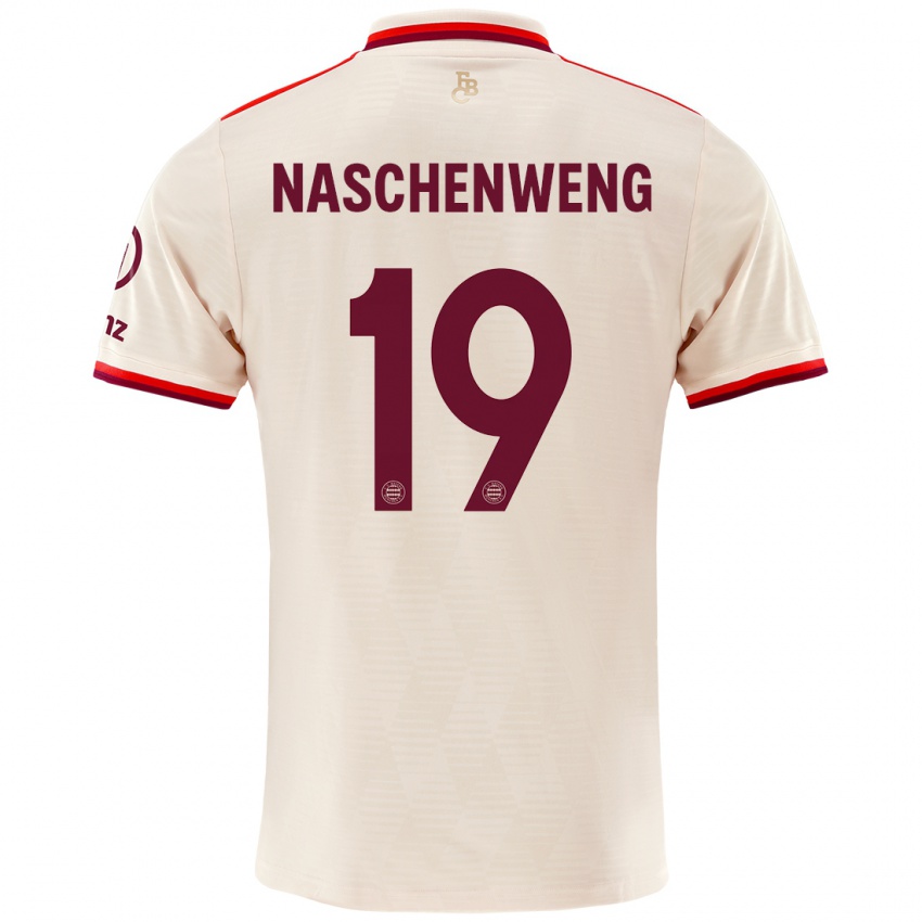 Niño Camiseta Katharina Naschenweng #19 Lino Equipación Tercera 2024/25 La Camisa Perú