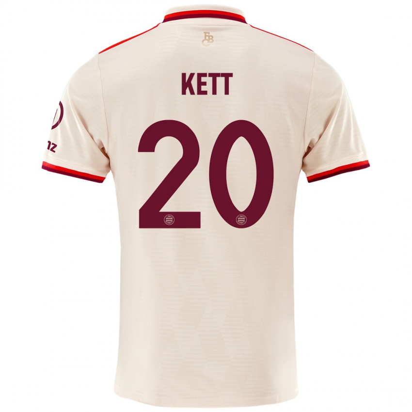 Niño Camiseta Franziska Kett #20 Lino Equipación Tercera 2024/25 La Camisa Perú