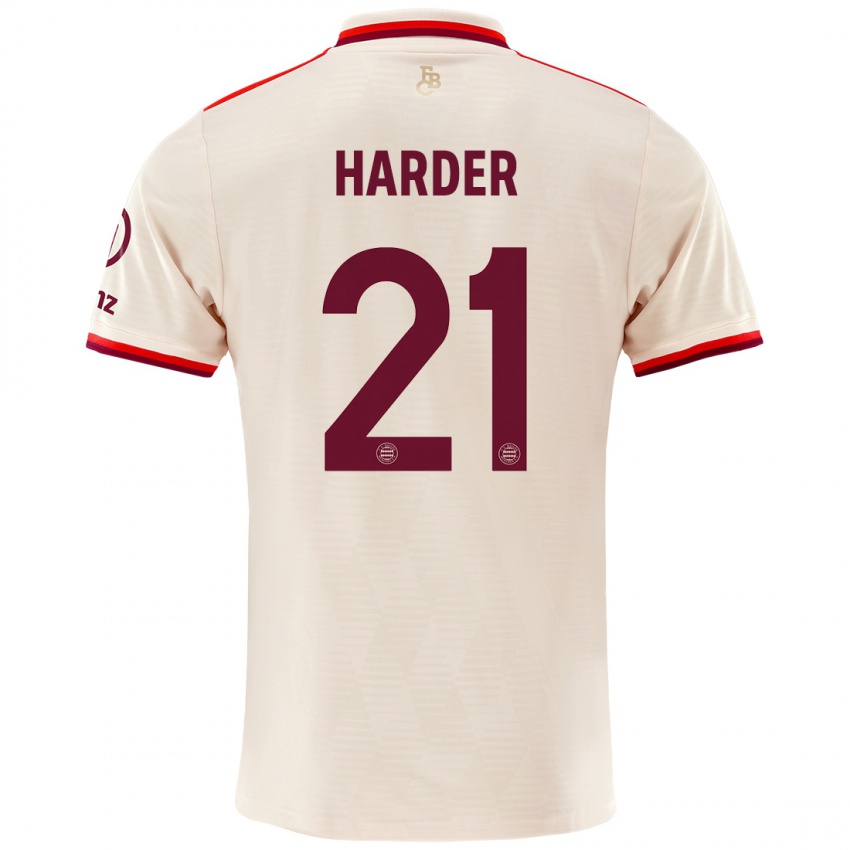 Niño Camiseta Pernille Harder #21 Lino Equipación Tercera 2024/25 La Camisa Perú