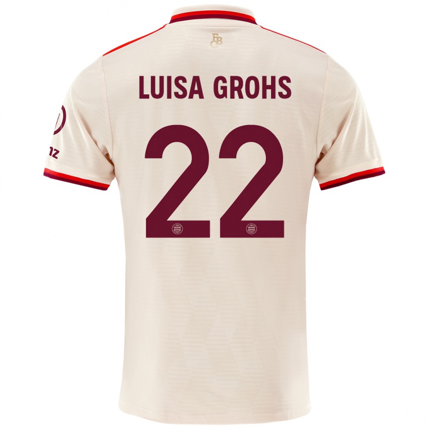 Niño Camiseta Maria Luisa Grohs #22 Lino Equipación Tercera 2024/25 La Camisa Perú