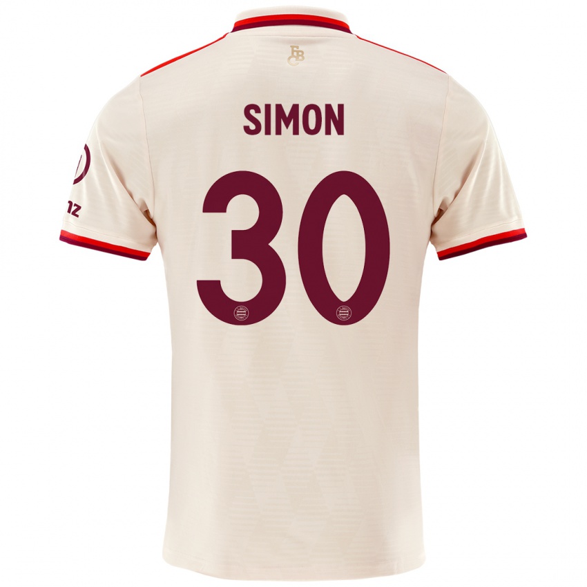 Niño Camiseta Carolin Simon #30 Lino Equipación Tercera 2024/25 La Camisa Perú