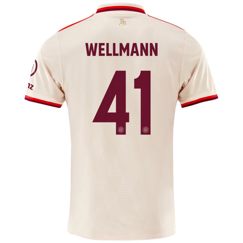 Niño Camiseta Anna Wellmann #41 Lino Equipación Tercera 2024/25 La Camisa Perú