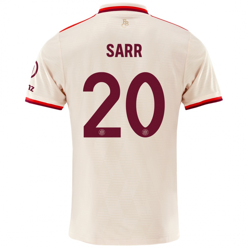 Niño Camiseta Bouna Sarr #20 Lino Equipación Tercera 2024/25 La Camisa Perú