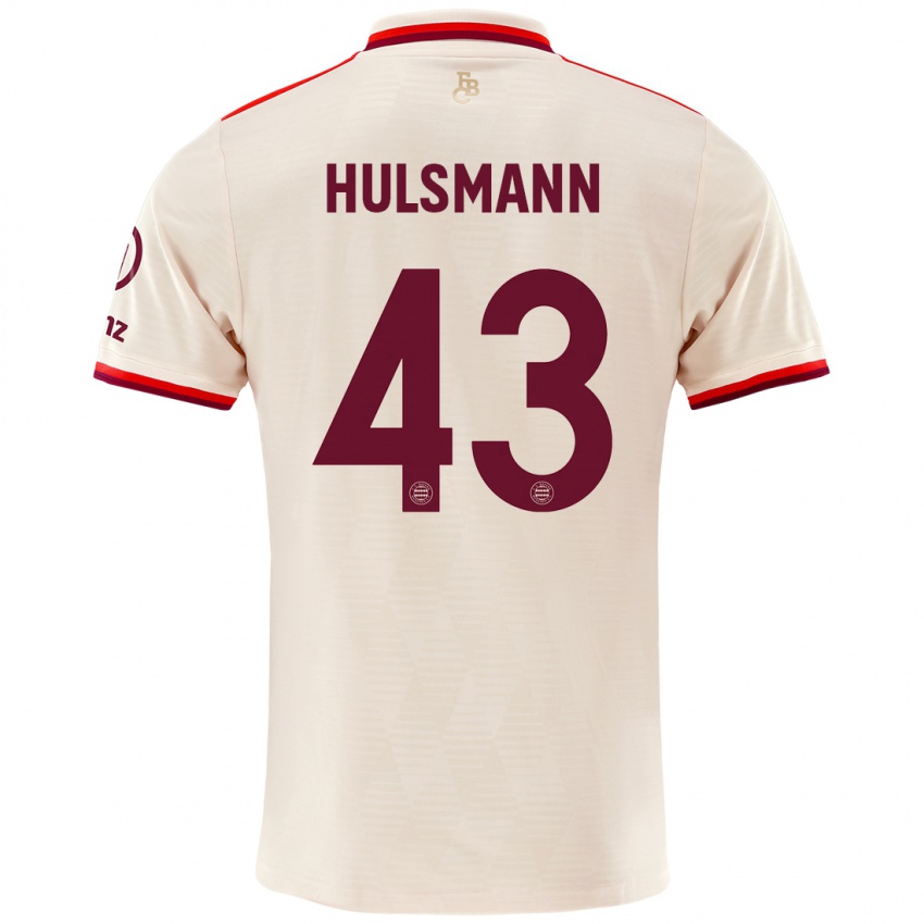 Niño Camiseta Tom Hulsmann #43 Lino Equipación Tercera 2024/25 La Camisa Perú