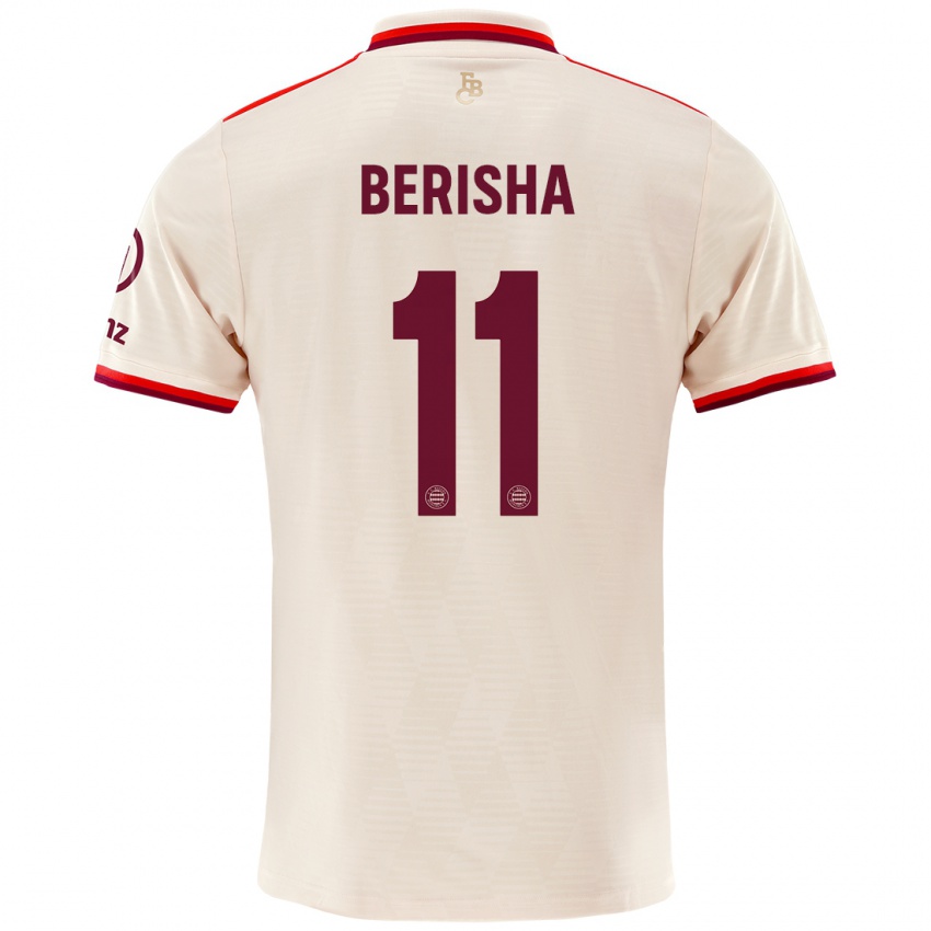 Niño Camiseta Dion Berisha #11 Lino Equipación Tercera 2024/25 La Camisa Perú