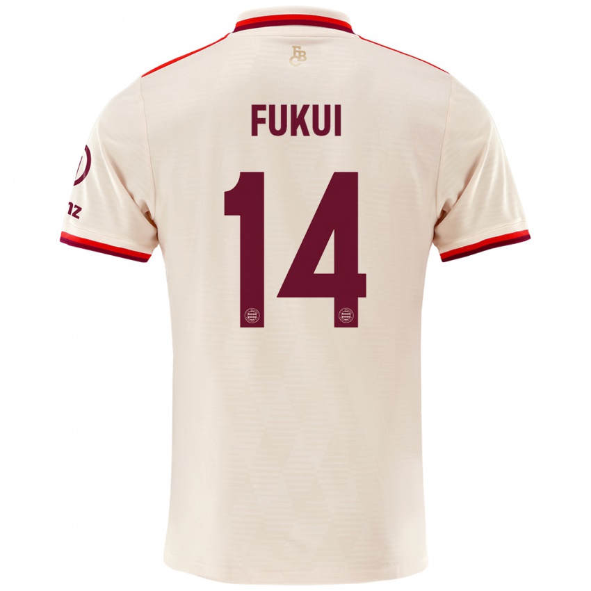 Niño Camiseta Taichi Fukui #14 Lino Equipación Tercera 2024/25 La Camisa Perú