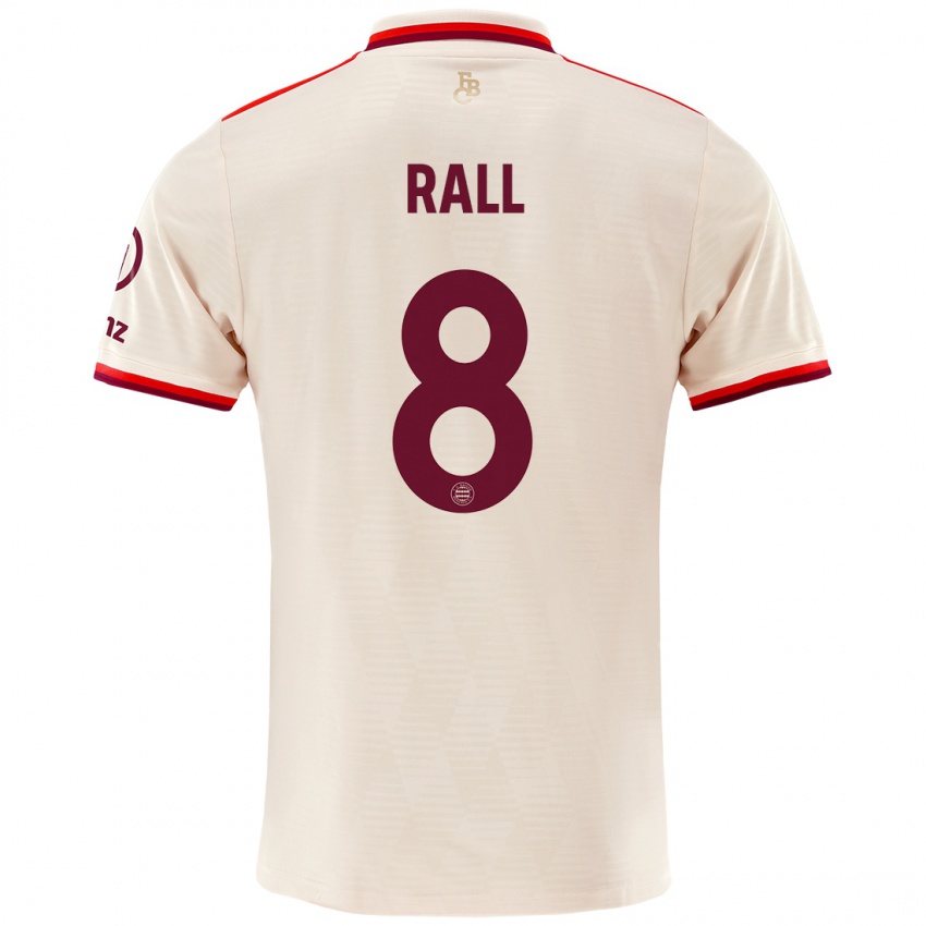 Niño Camiseta Maximiliane Rall #8 Lino Equipación Tercera 2024/25 La Camisa Perú