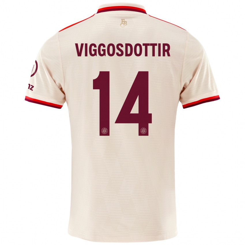 Niño Camiseta Glodis Perla Viggosdottir #14 Lino Equipación Tercera 2024/25 La Camisa Perú