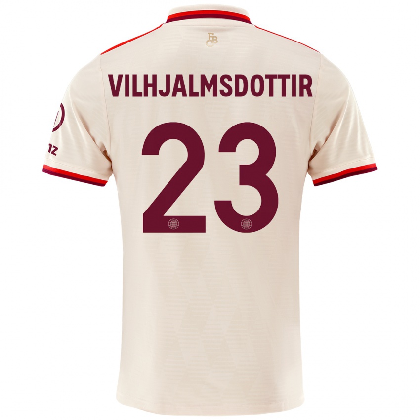 Niño Camiseta Karolina Lea Vilhjalmsdottir #23 Lino Equipación Tercera 2024/25 La Camisa Perú