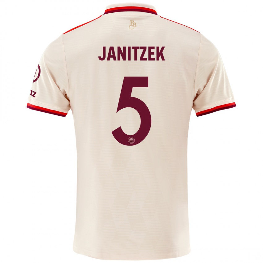 Niño Camiseta Justin Janitzek #5 Lino Equipación Tercera 2024/25 La Camisa Perú