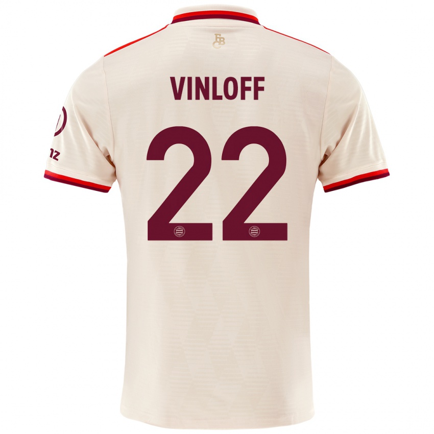 Niño Camiseta Matteo Vinloff #22 Lino Equipación Tercera 2024/25 La Camisa Perú