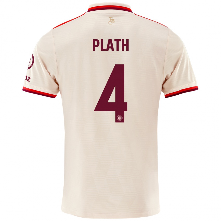 Niño Camiseta Max Plath #4 Lino Equipación Tercera 2024/25 La Camisa Perú