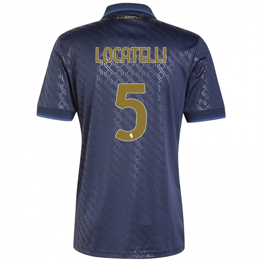 Niño Camiseta Manuel Locatelli #5 Azul Marino Equipación Tercera 2024/25 La Camisa Perú