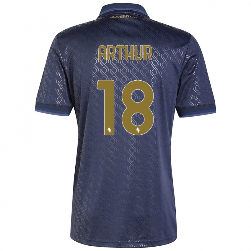 Niño Camiseta Arthur Melo #18 Azul Marino Equipación Tercera 2024/25 La Camisa Perú