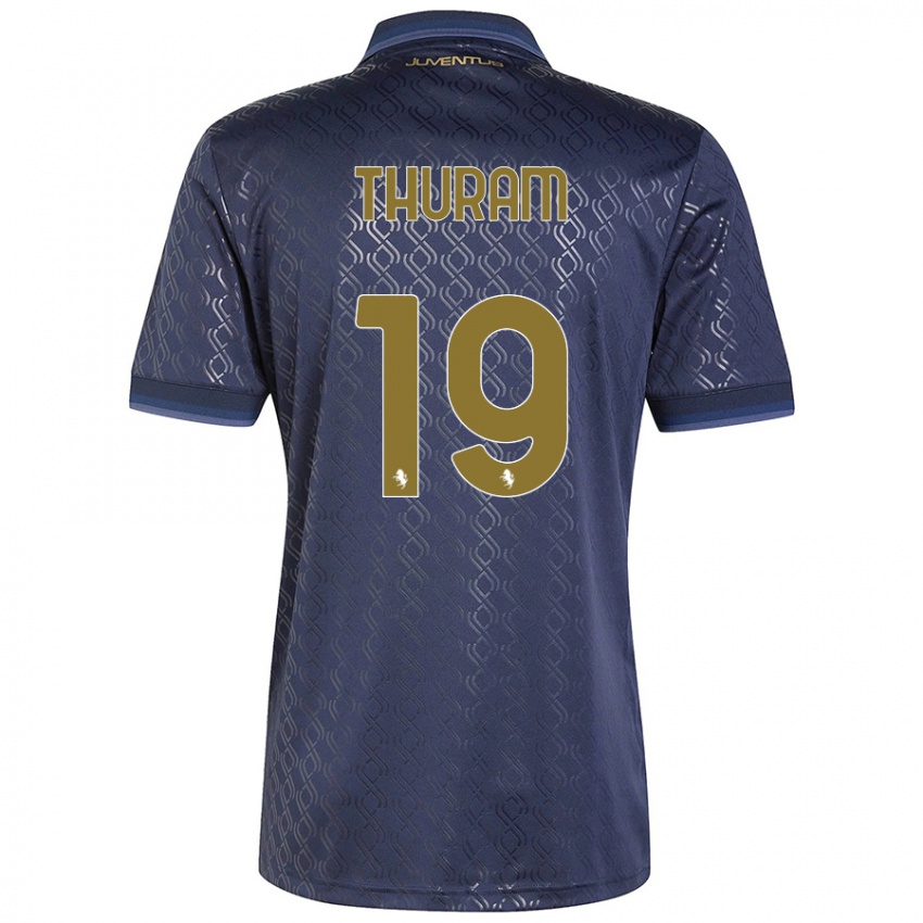 Niño Camiseta Khéphren Thuram #19 Azul Marino Equipación Tercera 2024/25 La Camisa Perú