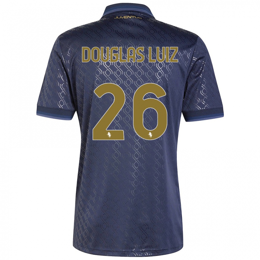 Niño Camiseta Douglas Luiz #26 Azul Marino Equipación Tercera 2024/25 La Camisa Perú