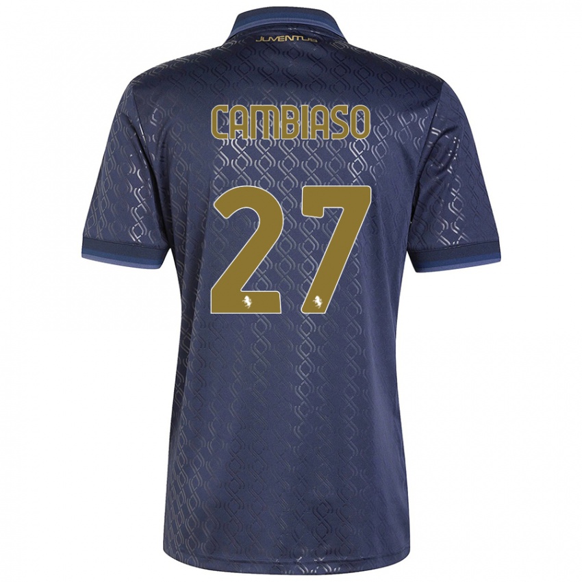 Niño Camiseta Andrea Cambiaso #27 Azul Marino Equipación Tercera 2024/25 La Camisa Perú