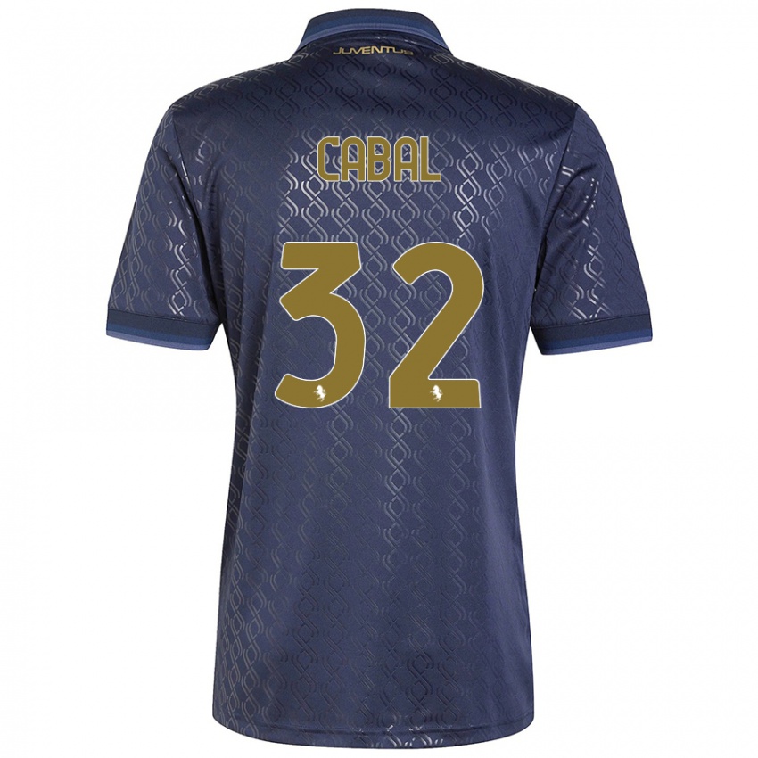 Niño Camiseta Juan Cabal #32 Azul Marino Equipación Tercera 2024/25 La Camisa Perú