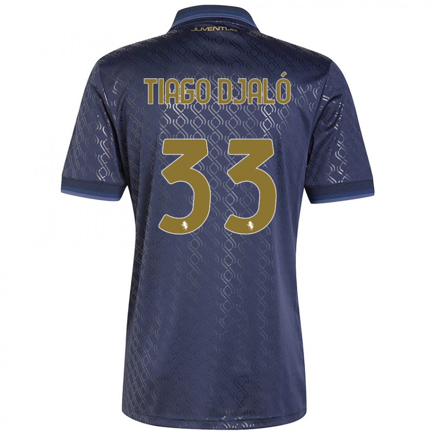 Niño Camiseta Tiago Djaló #33 Azul Marino Equipación Tercera 2024/25 La Camisa Perú