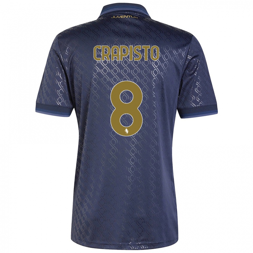 Niño Camiseta Francesco Crapisto #8 Azul Marino Equipación Tercera 2024/25 La Camisa Perú