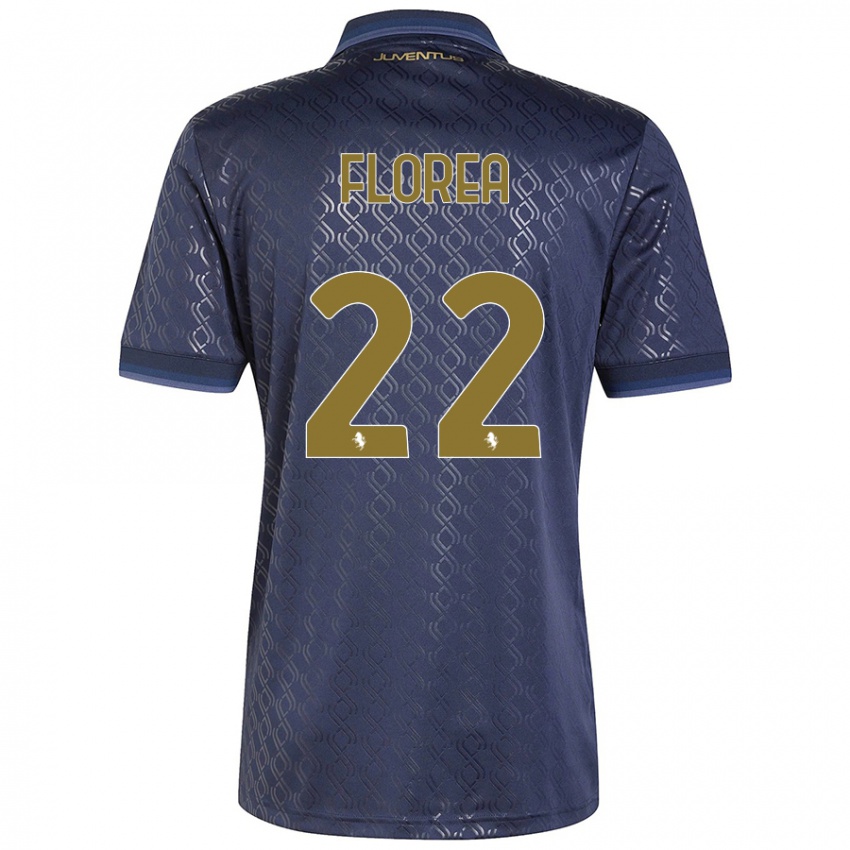 Niño Camiseta Andrei Florea #22 Azul Marino Equipación Tercera 2024/25 La Camisa Perú