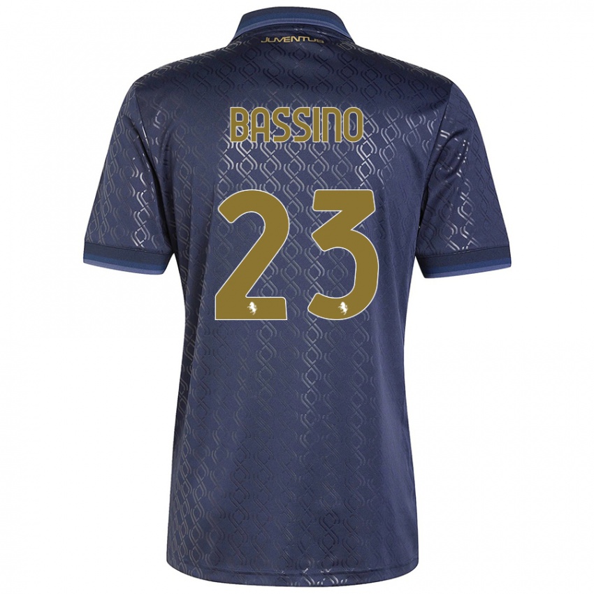 Niño Camiseta Alessandro Bassino #23 Azul Marino Equipación Tercera 2024/25 La Camisa Perú