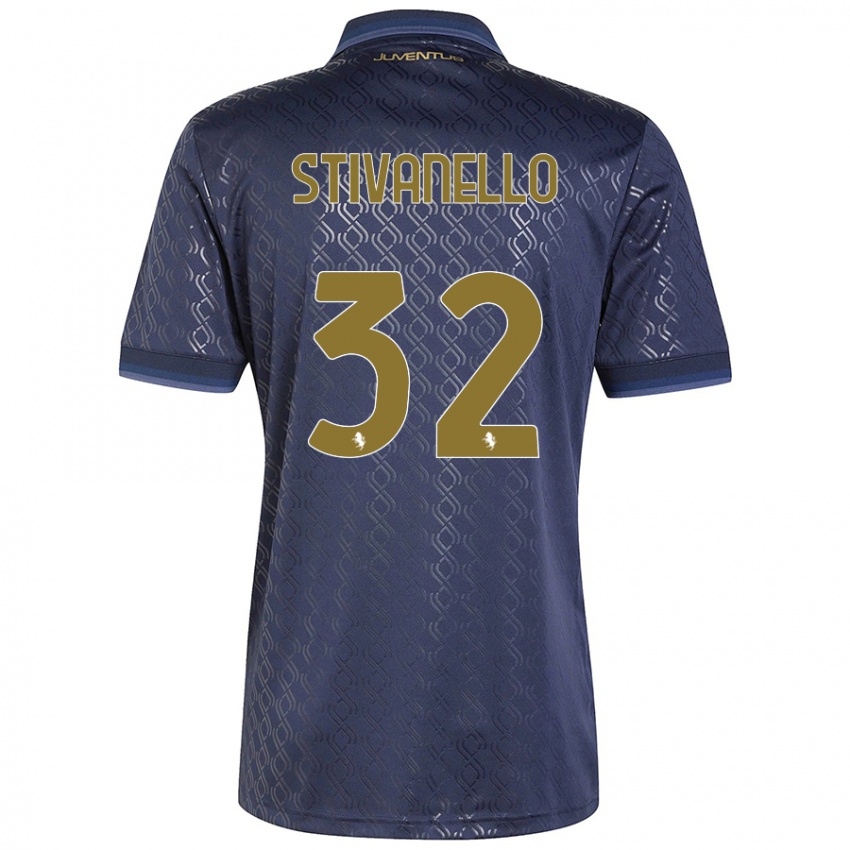 Niño Camiseta Riccardo Stivanello #32 Azul Marino Equipación Tercera 2024/25 La Camisa Perú