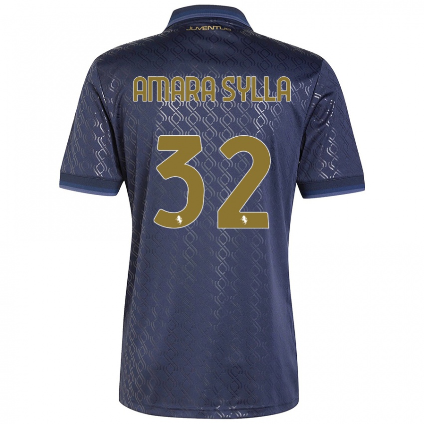 Niño Camiseta Idris Amara Sylla #32 Azul Marino Equipación Tercera 2024/25 La Camisa Perú