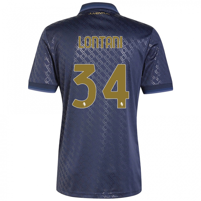 Niño Camiseta Matteo Lontani #34 Azul Marino Equipación Tercera 2024/25 La Camisa Perú