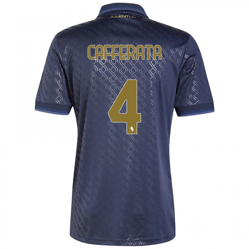 Niño Camiseta Federica Cafferata #4 Azul Marino Equipación Tercera 2024/25 La Camisa Perú