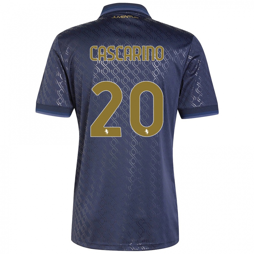 Niño Camiseta Estelle Cascarino #20 Azul Marino Equipación Tercera 2024/25 La Camisa Perú