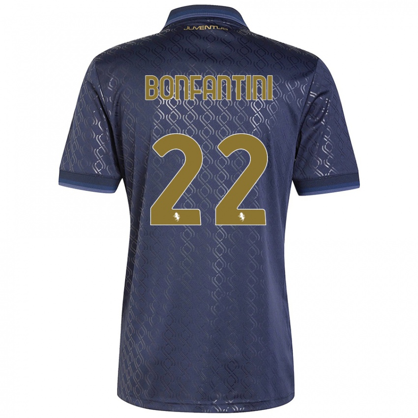 Niño Camiseta Agnese Bonfantini #22 Azul Marino Equipación Tercera 2024/25 La Camisa Perú