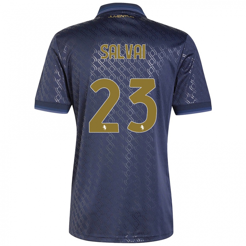 Niño Camiseta Cecilia Salvai #23 Azul Marino Equipación Tercera 2024/25 La Camisa Perú