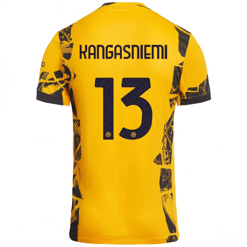 Niño Camiseta Ilari Kangasniemi #13 Dorado Negro Equipación Tercera 2024/25 La Camisa Perú