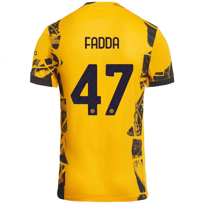 Niño Camiseta Paola Fadda #47 Dorado Negro Equipación Tercera 2024/25 La Camisa Perú